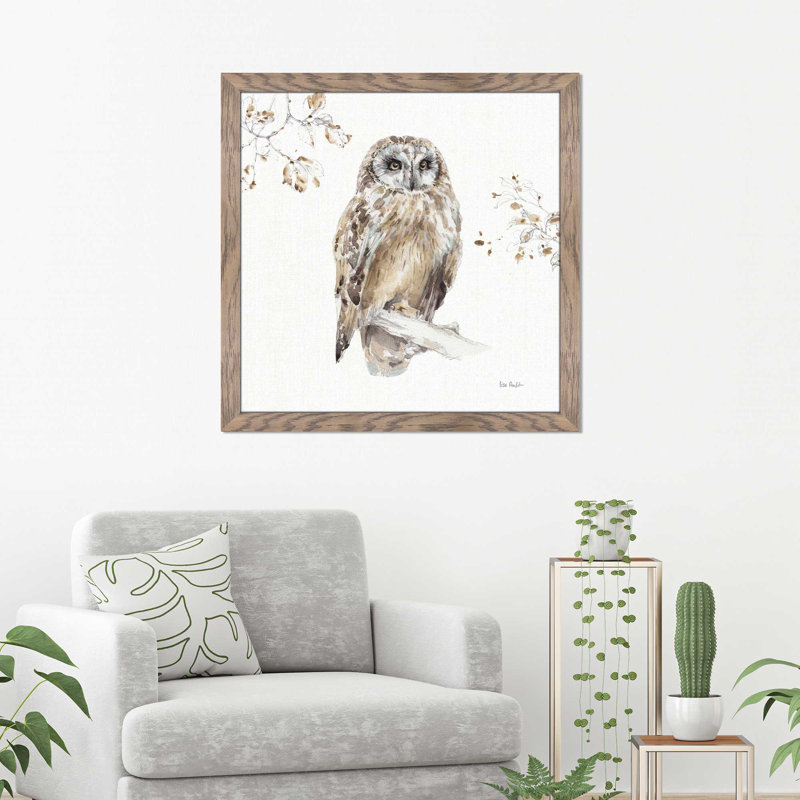 " A Woodland Walk VIII ", 21.5" H x 21.5" W x 0.75" D, Taupe Distressed Framed
