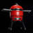 Kamado Joe Big Joe II 24 Inch Portable Outdoor Ceramic BBQ Charcoal Grill, Red