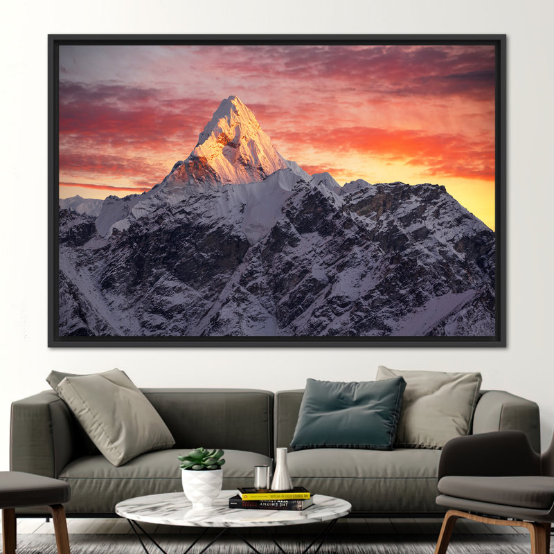 Print on Canvas, Floater Framed Print without Mat, 20 cm H x 30 cm W, Black