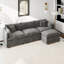 Canapé-lit en chenille moderne avec repose-pieds-1076184504-1076184510