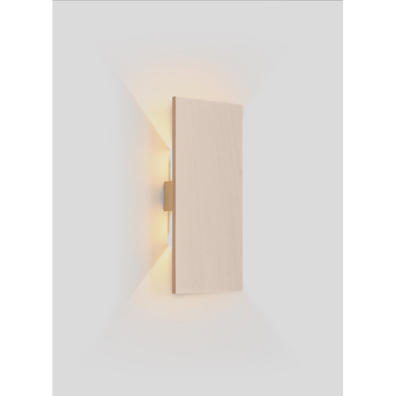 Tersus L 1 - Light LED Flush Mounted Sconce, Maple, 3000
