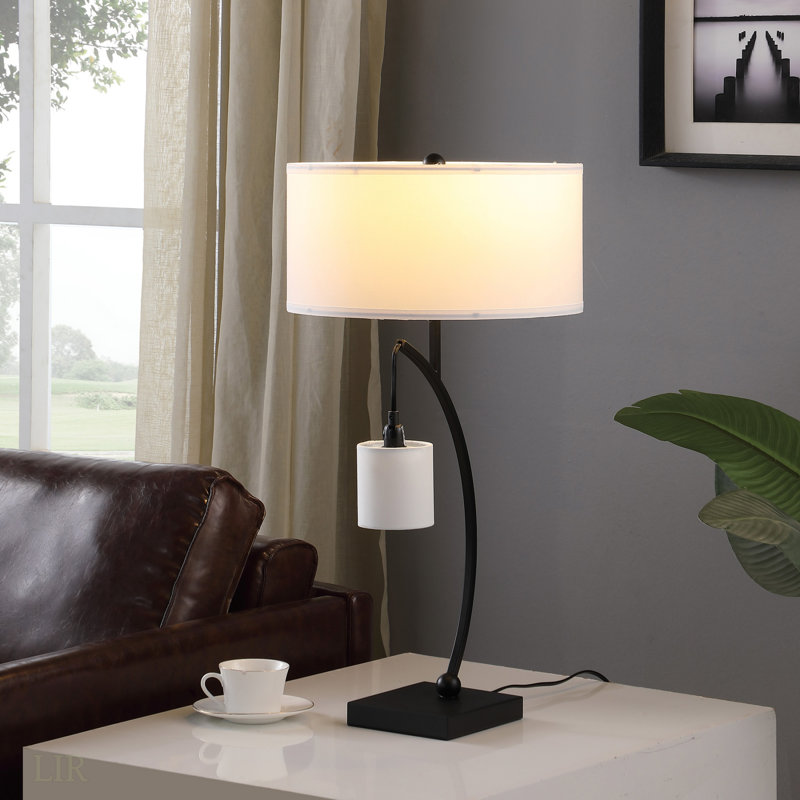 Lampe de table 28 po, Noir mat