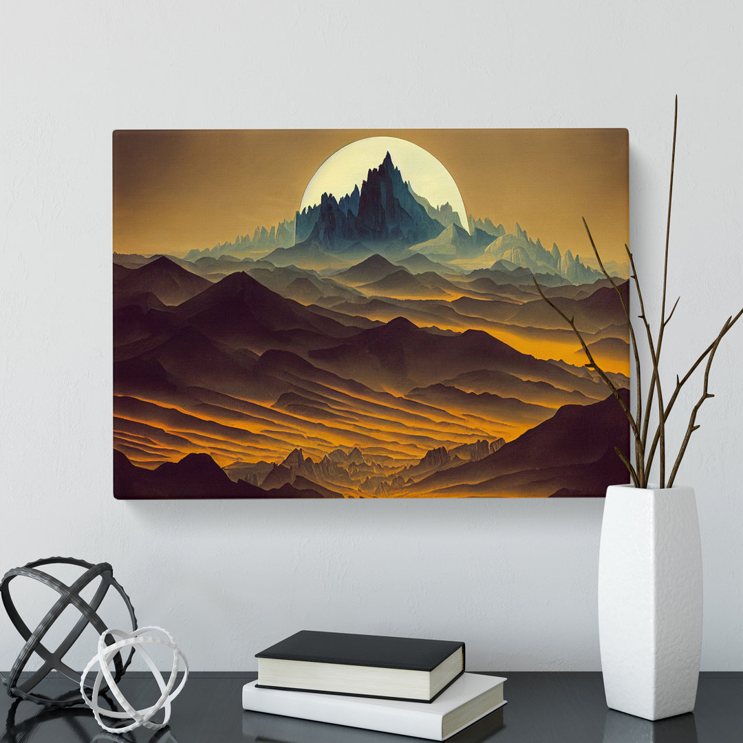 Pure Mountain Landscape - Wrapped Canvas Graphic Art