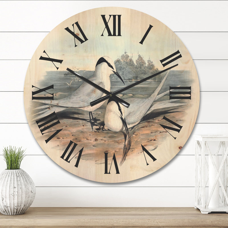 Horloge murale oiseaux en forêt, Moyen