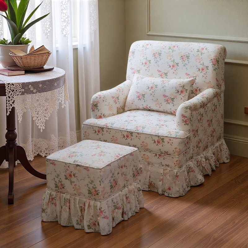 Fauteuil simple avec repose-pieds Rustic