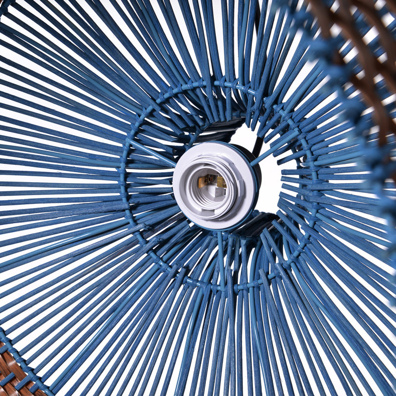 Luminaire suspendu bleu clair Adhem 1, H 13,77 po x l 15,74 po x P 15,74 po