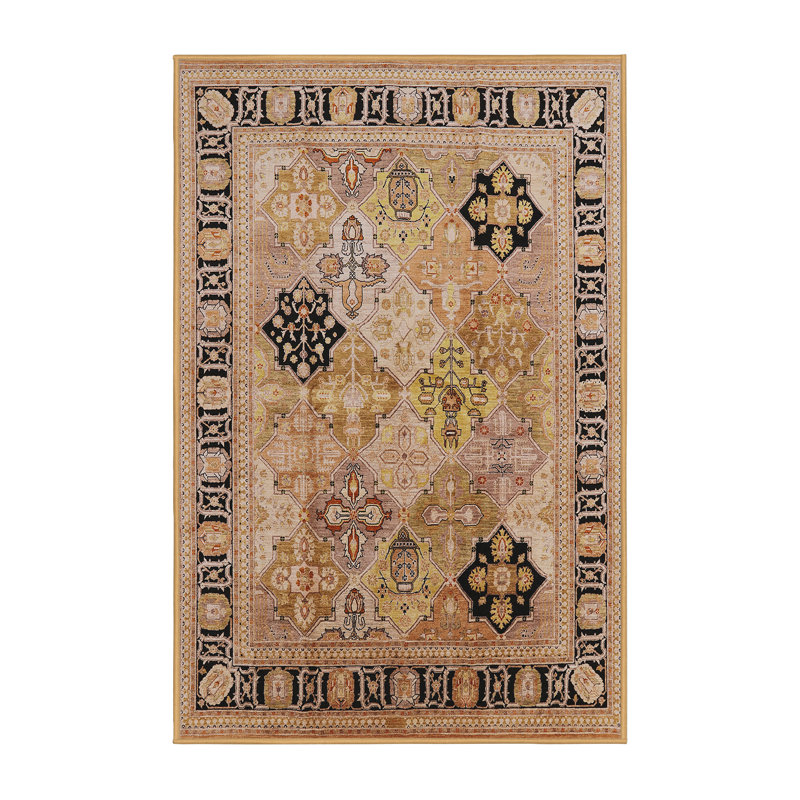 Tapis beige / noir Sibbi Southwestern, Tapis de couloir 2 pi x 5 pi