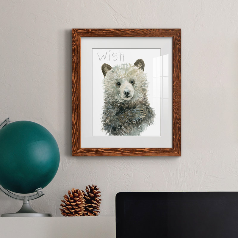«Forest Fur Baby Bear», cadre photo, H 24 po x l 18 po x P 1,5 po, Cadre en érable