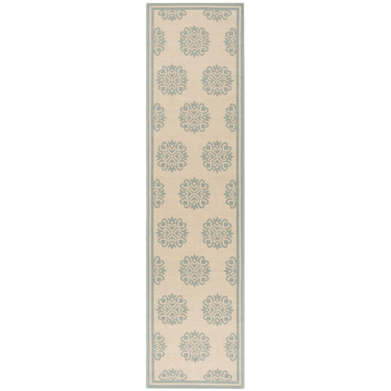 Frankee Performance Oriental Indoor/Outdoor Area Rug, Runner 2'2" x 10'