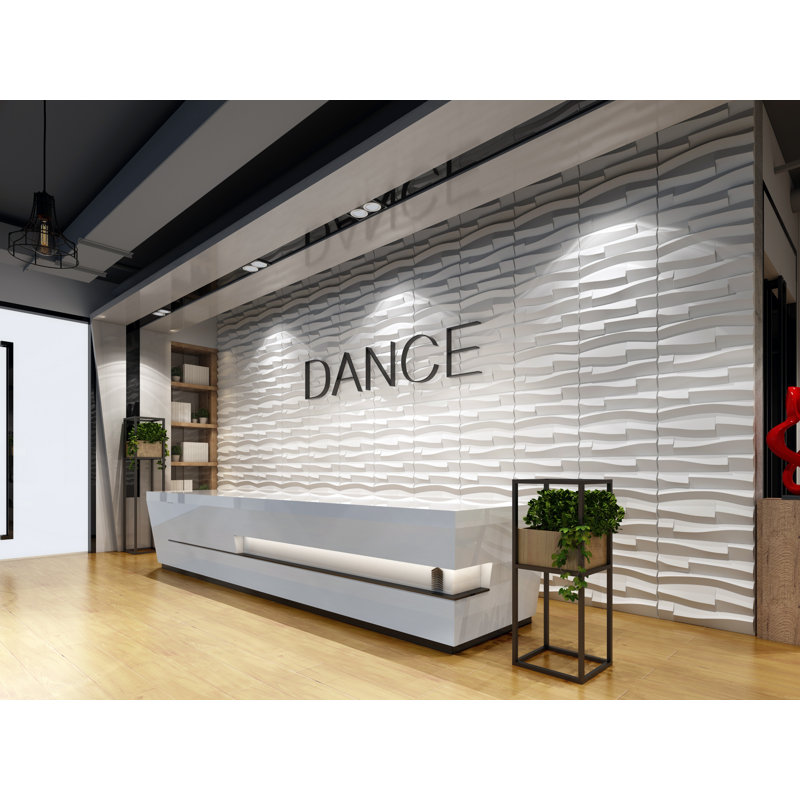 Falkirk Ross 19.7" x 19.7" 3D Wall Panel in White