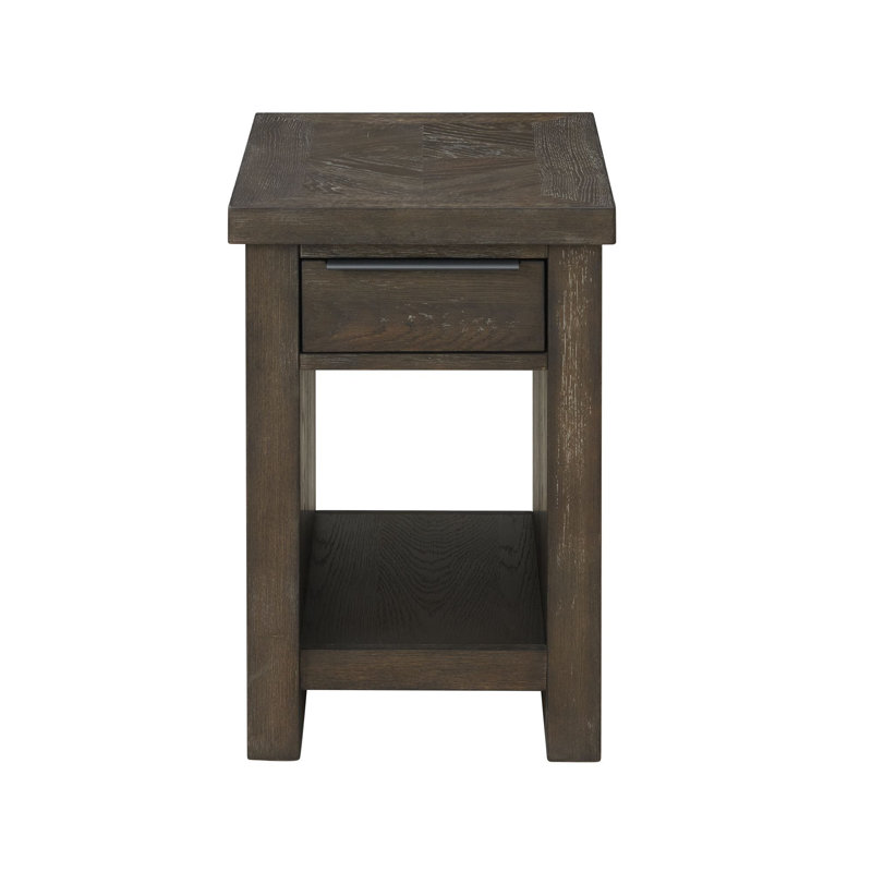 Rabecca Solid Wood End Table with Storage