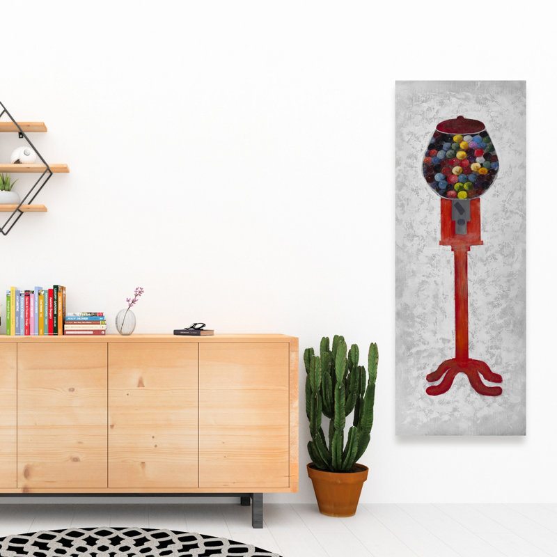Distributeur de gomme à mâcher rétro - Décoration de chambre à coucher unique, H 48 po x l 16 po