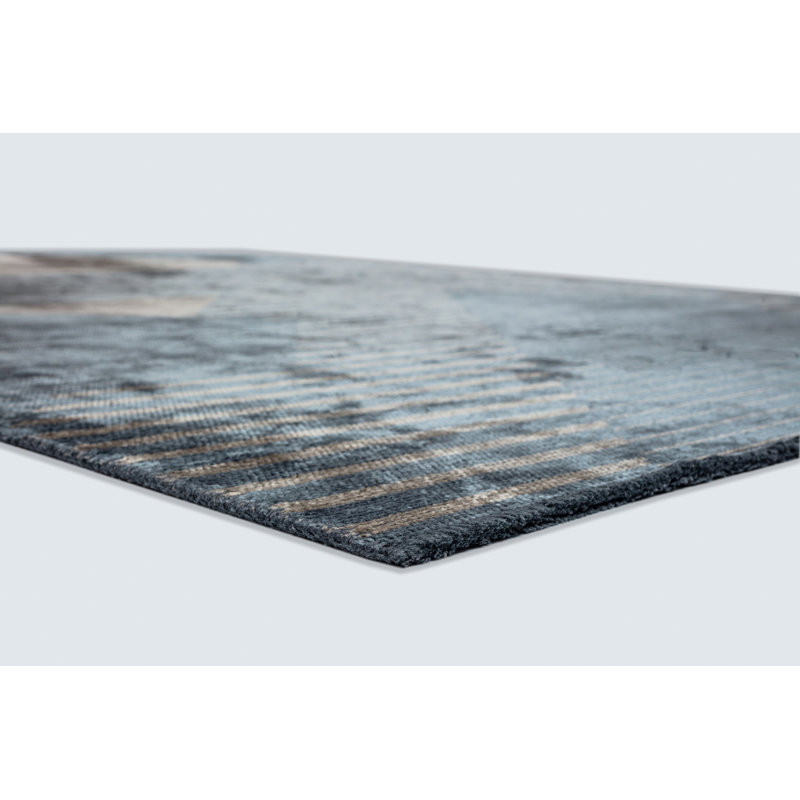 Tapis bleu / beige / gris Rapture, Rectangle 7 pi 10 po x 11 pi 2 po