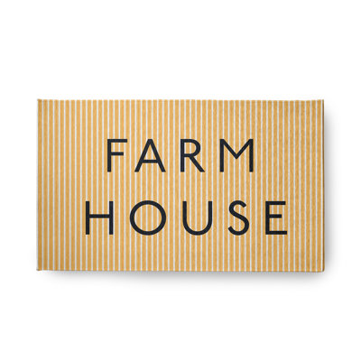 Tapis en chenille Farmhouse Ticking Farmhouse-CRWN1468YE8