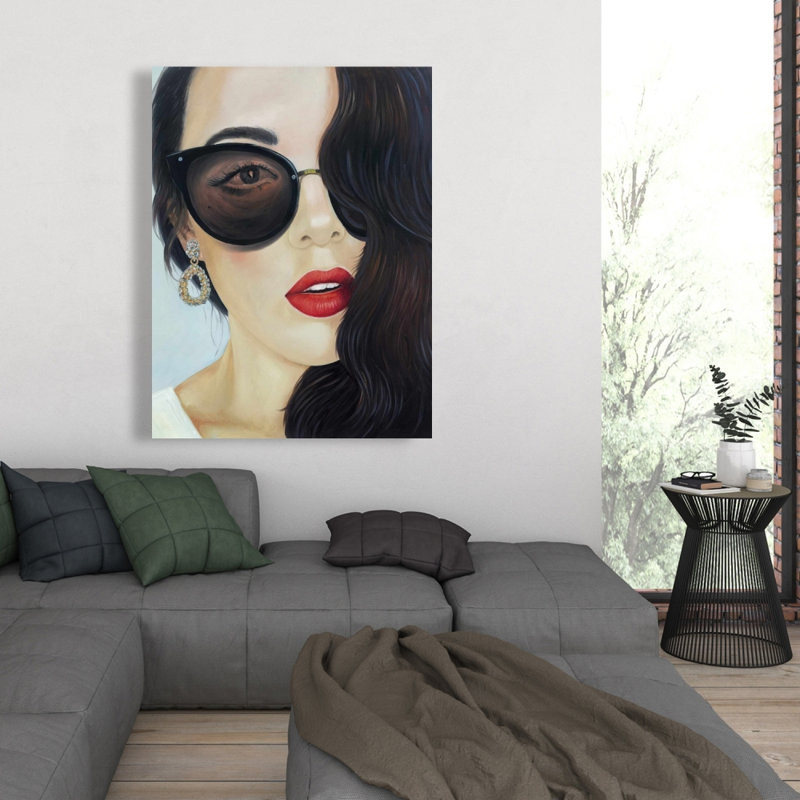 Lunettes de soleil tendance - décor de chambre à coucher figuratif, H 48 po x l 36 po