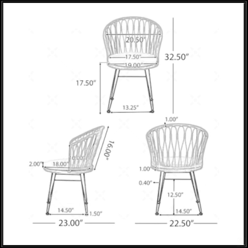 Chaises de salle à manger Boho