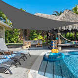 10'x 13' Sun Shade Sail Cream Rectangle UV Block Outdoor Shade Canopy