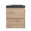 Meuble-lavabo suspendu flottant en mélamine de bois de 30 po avec lavabo intégré en résine et sable de quartz, quincaillerie de qualité supérieure à fermeture en douceur, aménagement de rangement intelligent et spacieux (entièrement assemblé)-97827218