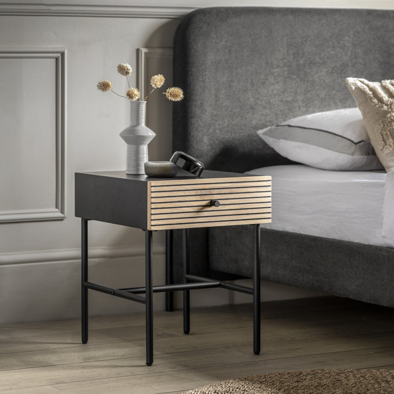 Brittlyns 400cm W Iron Bedside Table
