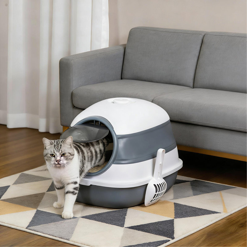 Litière avec couvercle, litière pour chat
