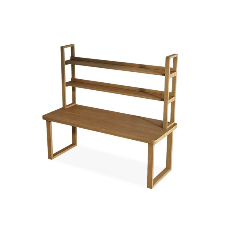 Bureaux rectangulaires en bois massif Burlywood, H 29,53 po x l 55,12 po x P 27,56 po