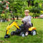 Aosom Kids Ride On Excavator, Pedal Digger, camion de construction avec klaxon pour enfants et tout-petits de 3 ans et plus, jaune