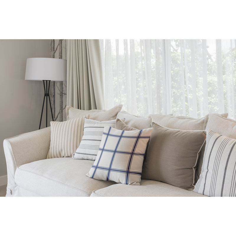 Housse et insert de coussin carré Subline, H 18 po x l 18 po, Bleu