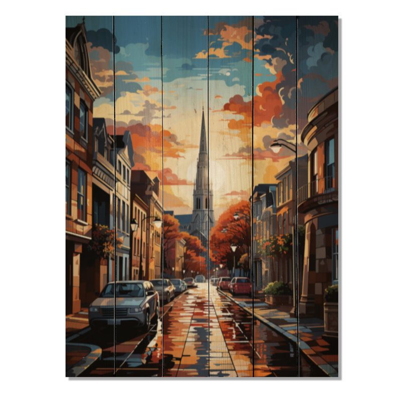 City Charleston Popart IV sur bois, H 32 po x l 24 po x P 0,78 po