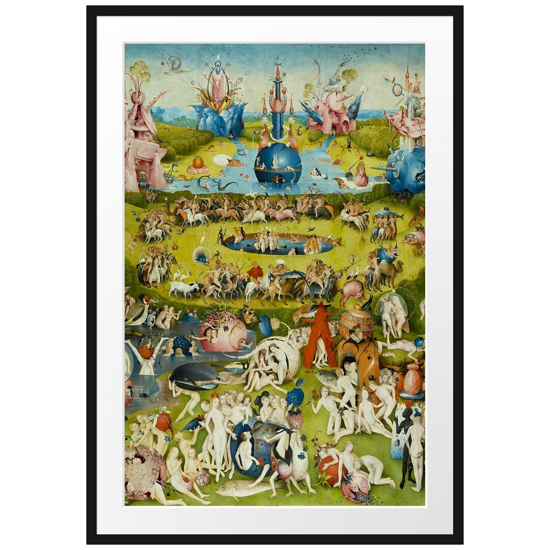 Gerahmter Kunstdruck The Garden of Delights II von Hieronymus Bosch