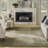 George Oliver Jeffs Machine Washable Ivory Olive Mid-Century Modern Indoor Rug-284253747