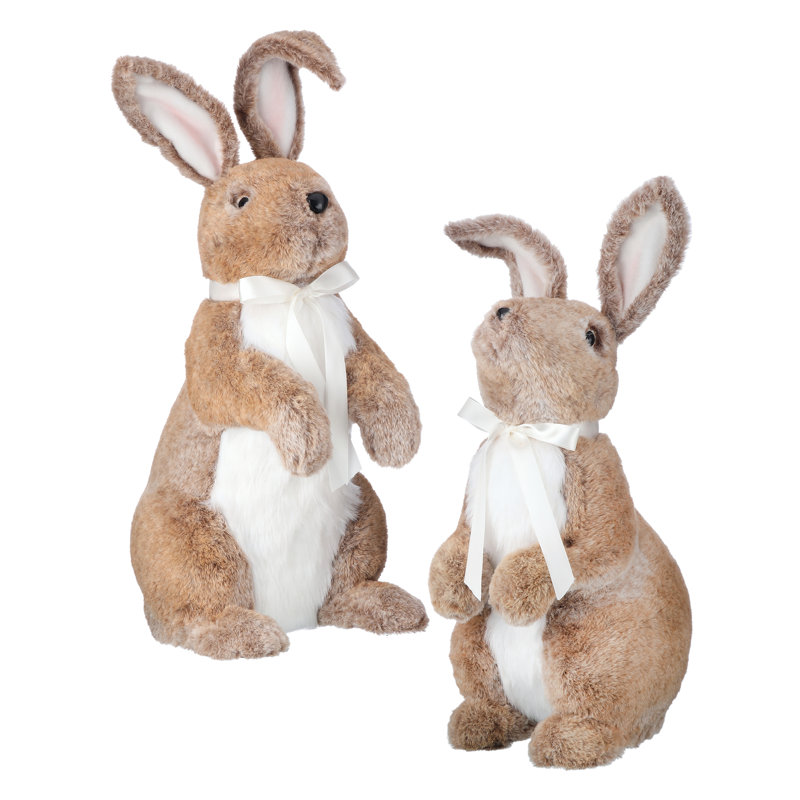 Lapin debout en fausse fourrure 22 po