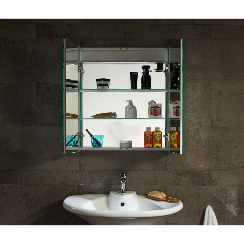 Neena 50 x 70cm Surface Mounted Mirror Cabinet with LED Lightning