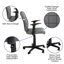 Mid-Back Quilted Vinyl Swivel Task Office Chair-777223914-777223924