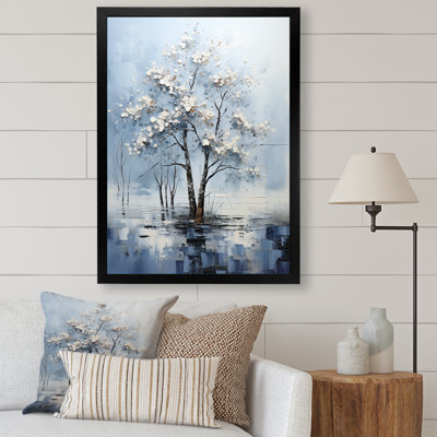 " Maple Trees In Stormy Blue Tones I "