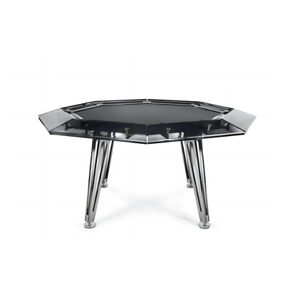 57.87"Modern Light Luxury Black Poker Table