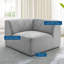 Chaise de coin en tissu d'ameublement Bartlett-712087405