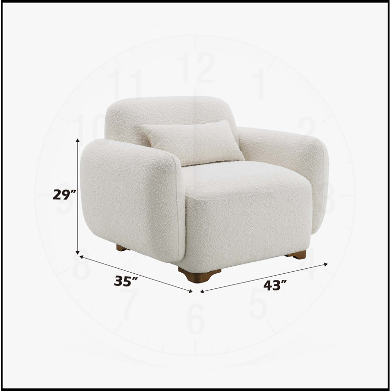 Le fauteuil d'appoint beige Darius avec 1 coussin décoratif combine style moderne, confort et durabilité pour tout espace de vie.