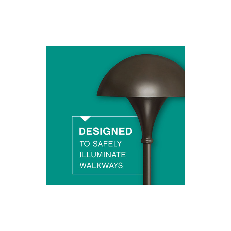 Mushroom Incandescent Hardwire Pathway Light, Bronze