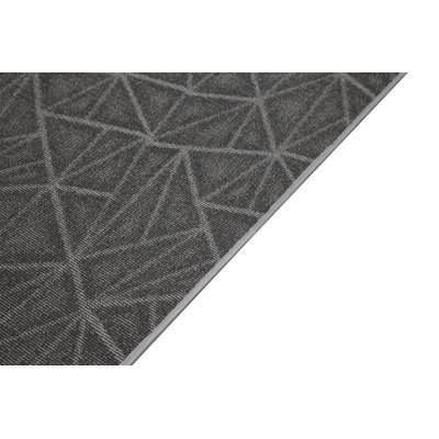 Tapis raffiné à motif raffiné gris