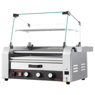 18 Hot Dog 7 Roller Electric Grill Cooker Machine Bun Warmer Cover 1200W