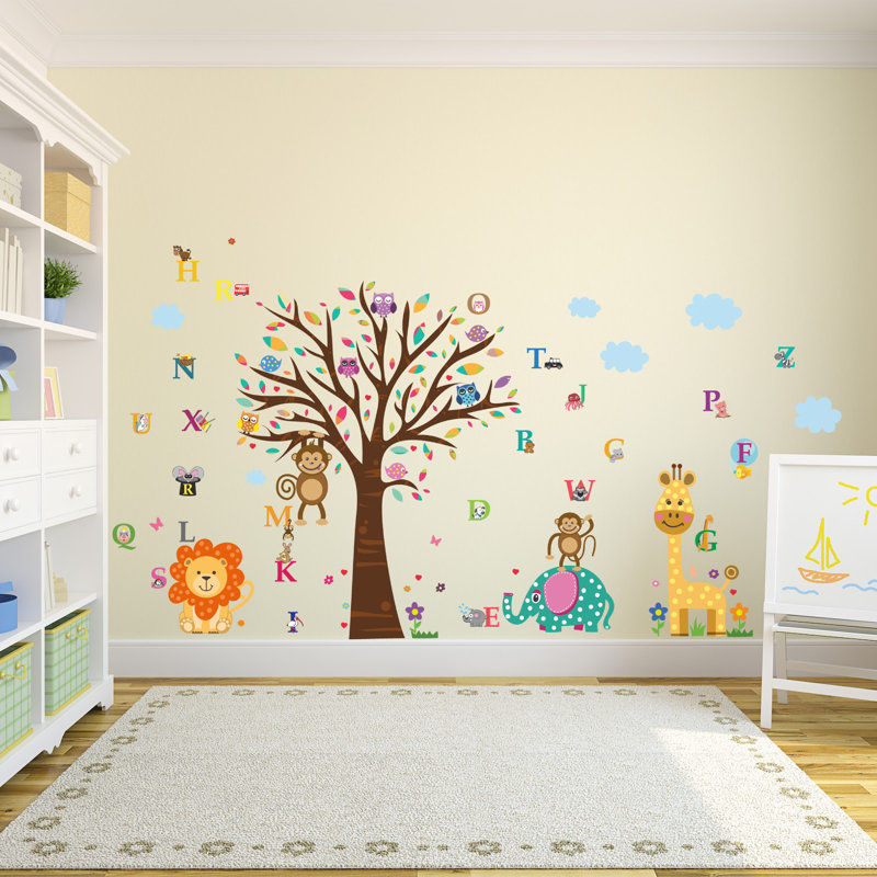 Madeline West Walplus Alphabet and Happy London Zoo Kids Wall Sticker