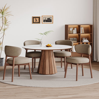 Chaise rembourrée en bois massif