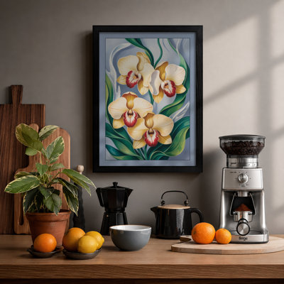 Orchid Study Botanical - Framed Print