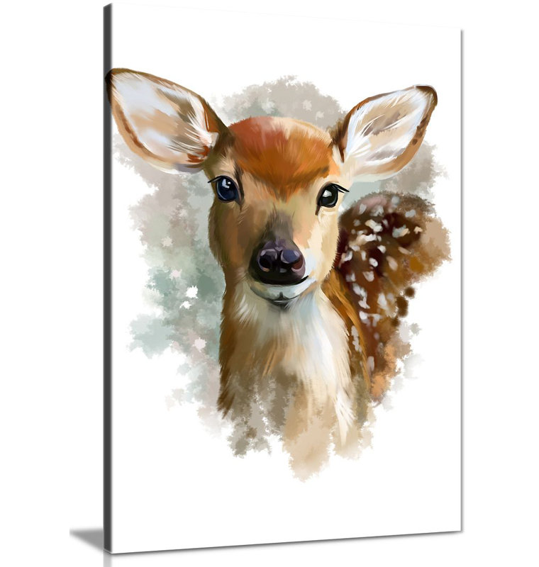 Fawn - Wrapped Canvas Print, 31cm H x 20cm W