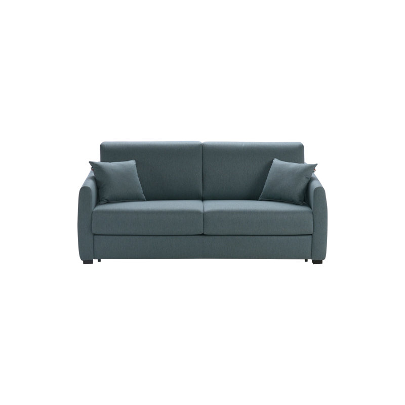 Mirabelle Italian 80" Modern Stain and Abrasion Resistant Performance Fabric Round Arm Queen Size Sleeper Sofa Bed