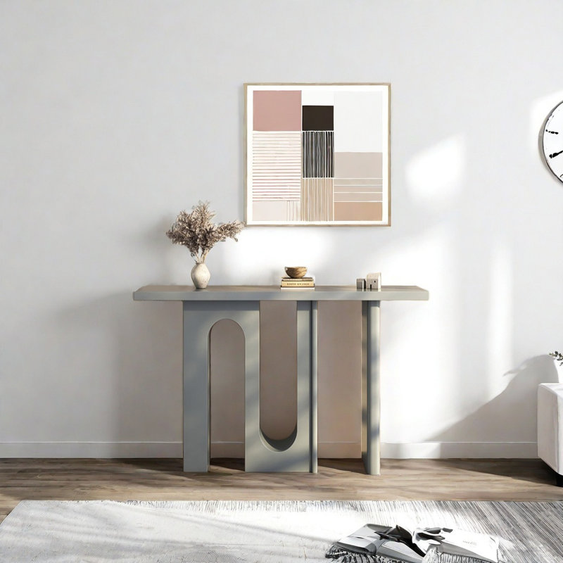 Console Modern Minimalist Art, Bleu grisâtre, H 33,46 po x l 47,24 po x P 11,81 po