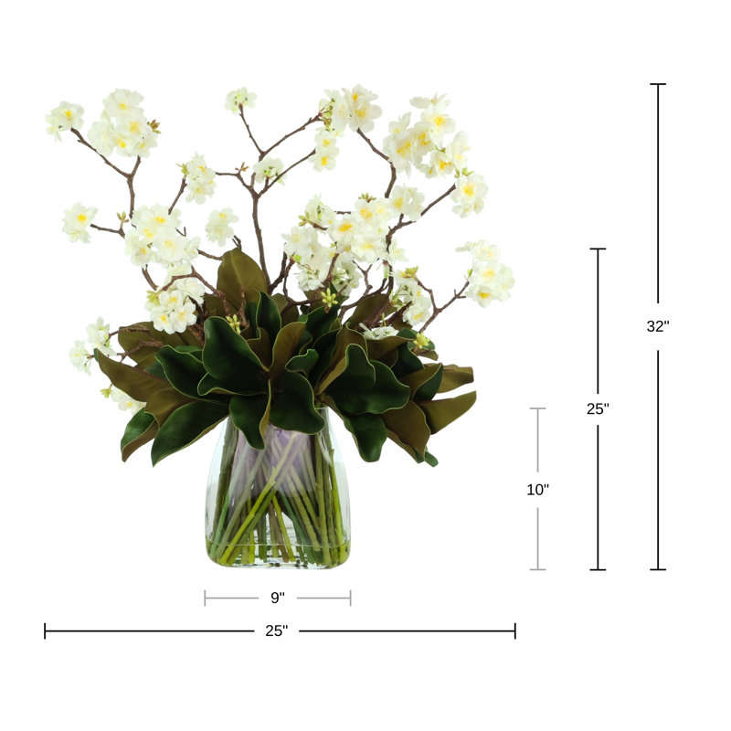 Cherry Blossom and Magnolia Arrangement
