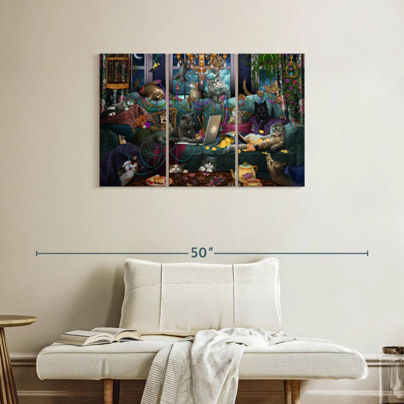 Brampt Quarantine Cats, 24" H x 38" W