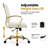 Naudain Leather Office Chair – Modern Executive Swivel Task Chair with Wheels, Adjustable Height & Padded Arms for Desk or Conference Room-132200685-53751975