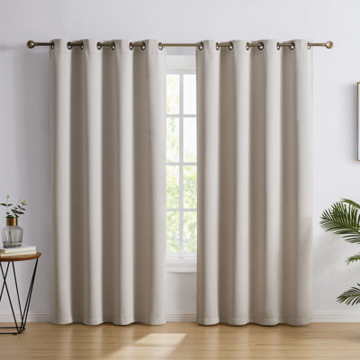 Gerlach Polyester Blackout Thermal Grommet Curtain Pair